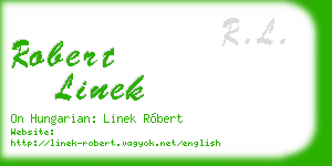 robert linek business card